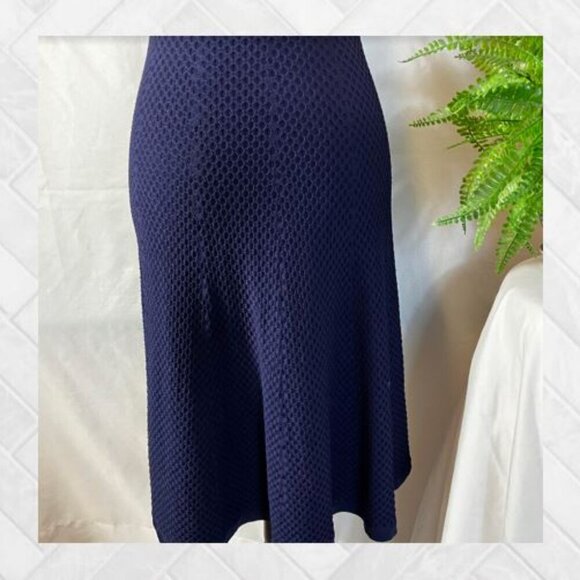 Michael Michael Kors Navy Waffle Knit Dress (ONLY) EUC  Size Medium - Picture 8 of 16